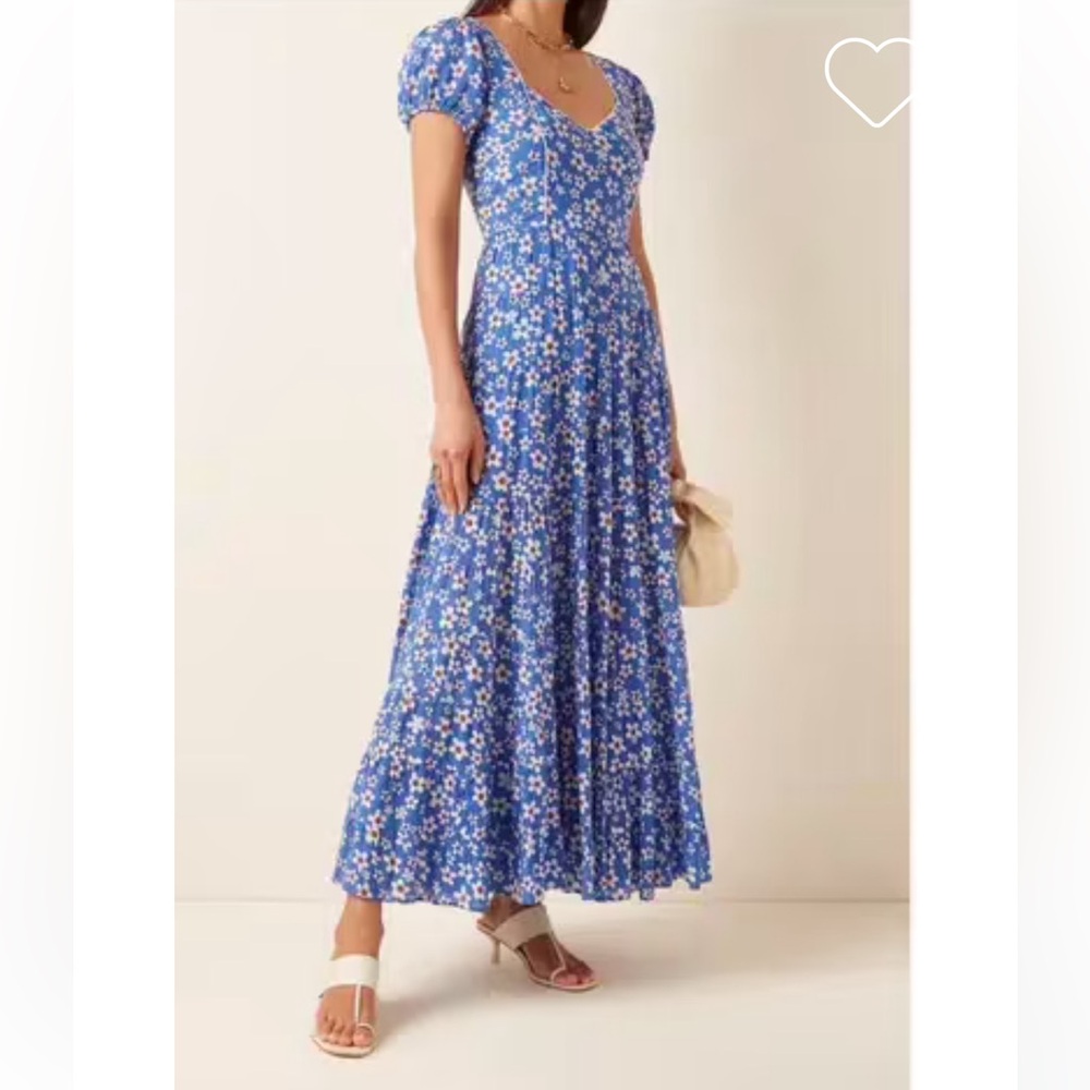 Floral Blue Maxi Skirt
